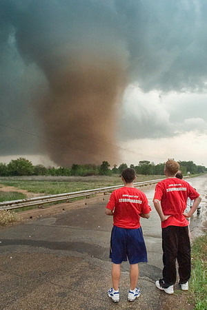 Meteorology Students Studying Tornado