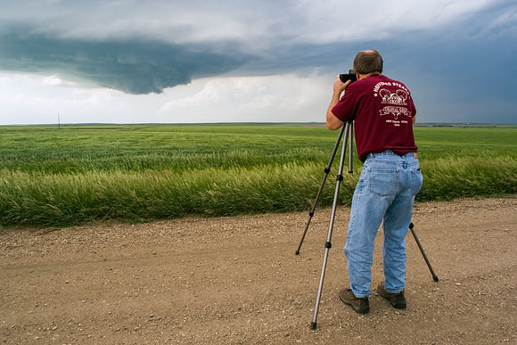 Storm Chaser Al Moler Photographing Storm