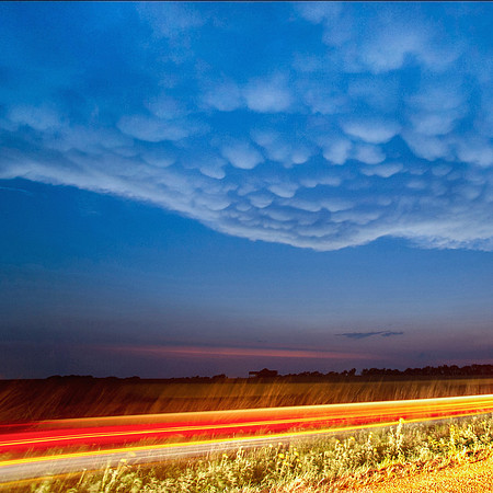 Mammatus Over Passing Car, 2011