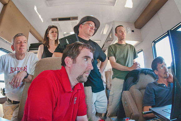VORTEX 2 Scientists Inside Field Command Truck