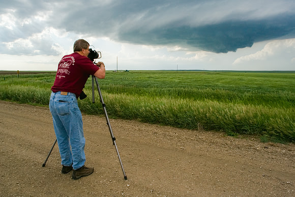 Storm Chaser Al Moler Photographing Storm
