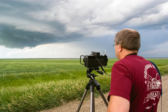 Storm Chaser Al Moler Photographing Storm