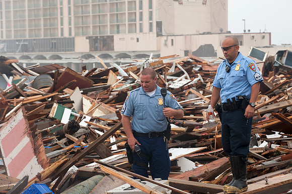 Hurricane Ike  - Law Enforcement Surveys Destruction in Texas