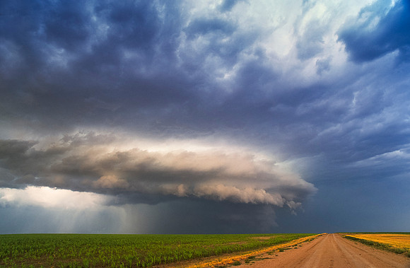 Supercell Approaching Rural Road