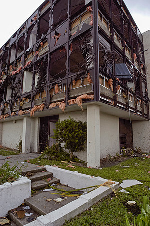 Hurricane Charley Destroys Office Building in Florida