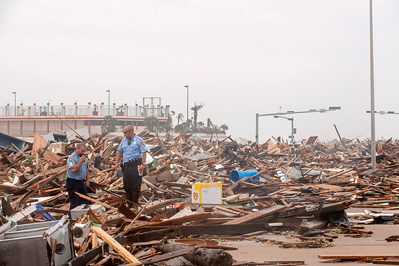 Hurricane Ike  - Law Enforcement Surveys Destruction in Texas