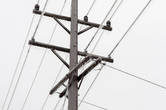 Ice Covered Power Lines