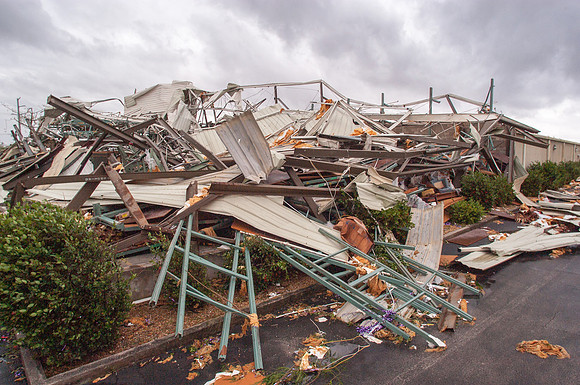 Hurricane Charley Destroys Building