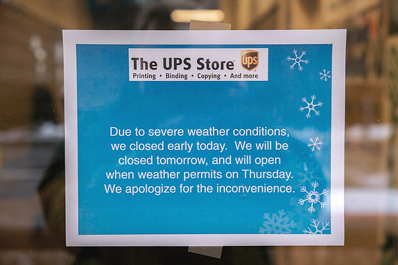 Posted Severe Weather Sign