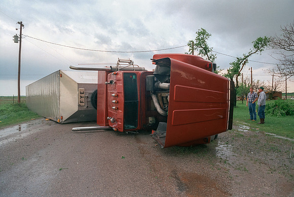 Overturned Semi-Truck