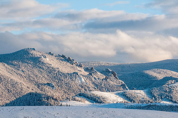 Scenic Winter Landscape in Central Montana