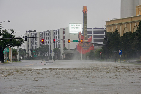 Hurricane Isaac Strikes Biloxi, Mississippi
