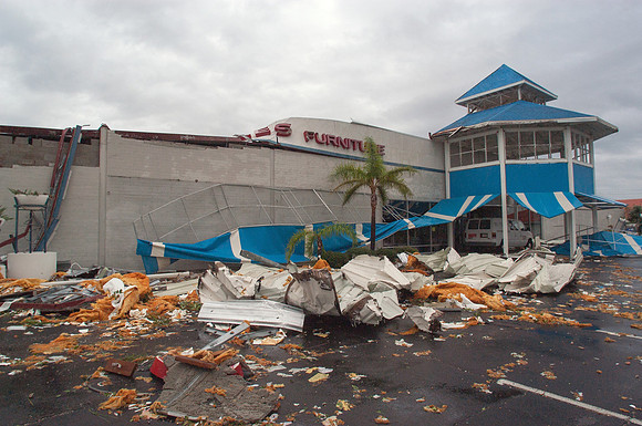 Hurricane Charley Destroys Building