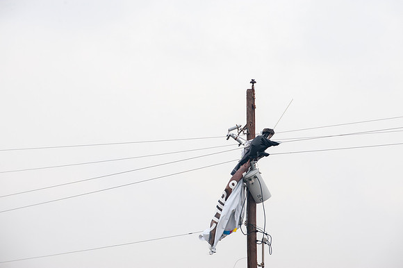 Power Line Damage Caused by High Winds