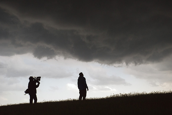Tv Crew Shooting Storm