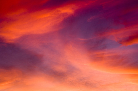 Fiery Cirrus at Sunset
