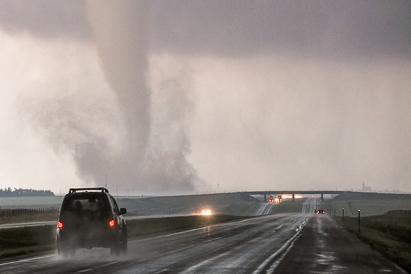 Tornado Striking Interstate