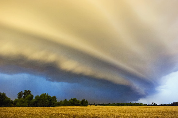 Storm Illuminated by Lightning