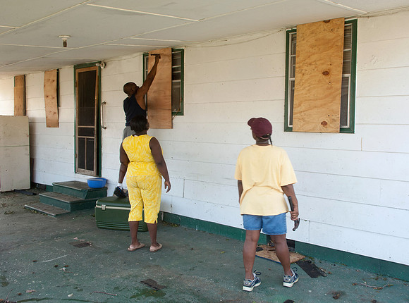 Hurricane Preparations - Boarding Up Windows